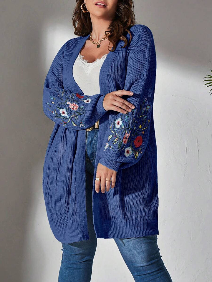 Floral Embroidered Duster Cardigan