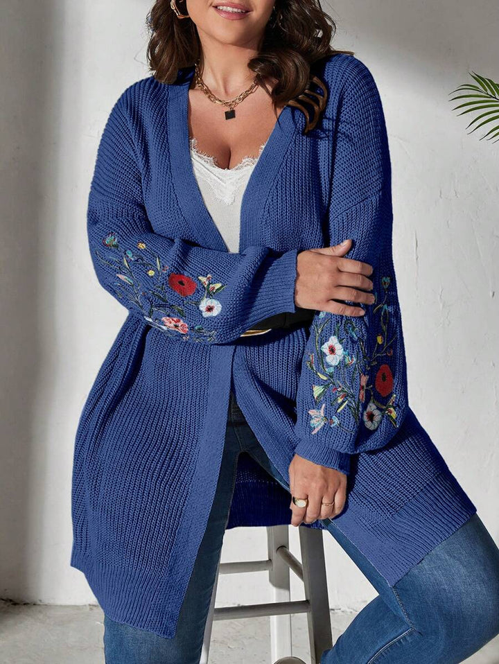 Floral Embroidered Duster Cardigan