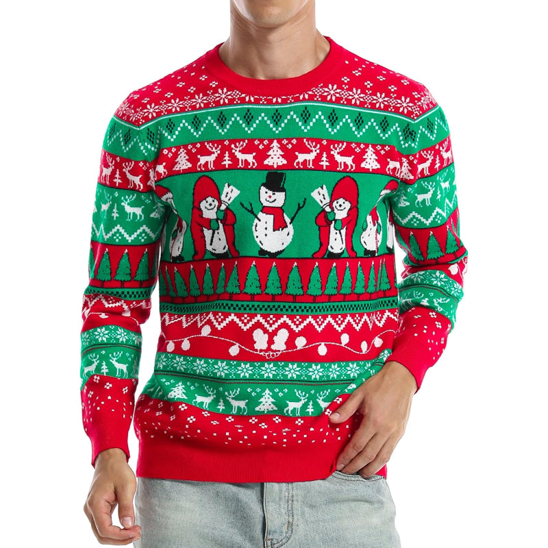 Whimsical and Funny Knitted Christmas Sweater