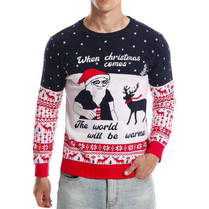 Whimsical and Funny Knitted Christmas Sweater