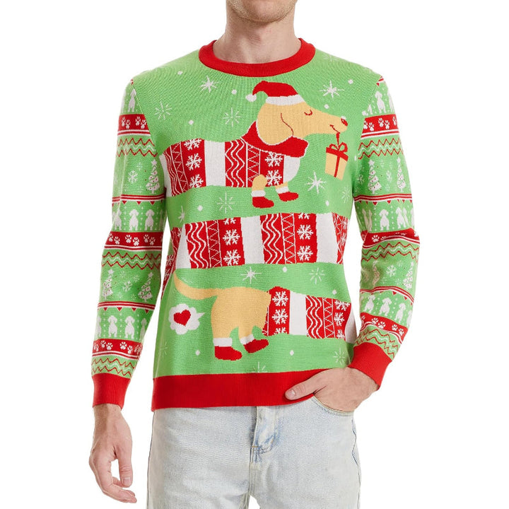 Whimsical and Funny Knitted Christmas Sweater