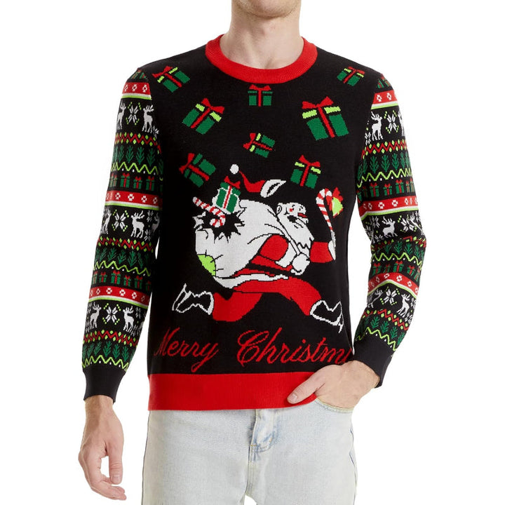 Whimsical and Funny Knitted Christmas Sweater