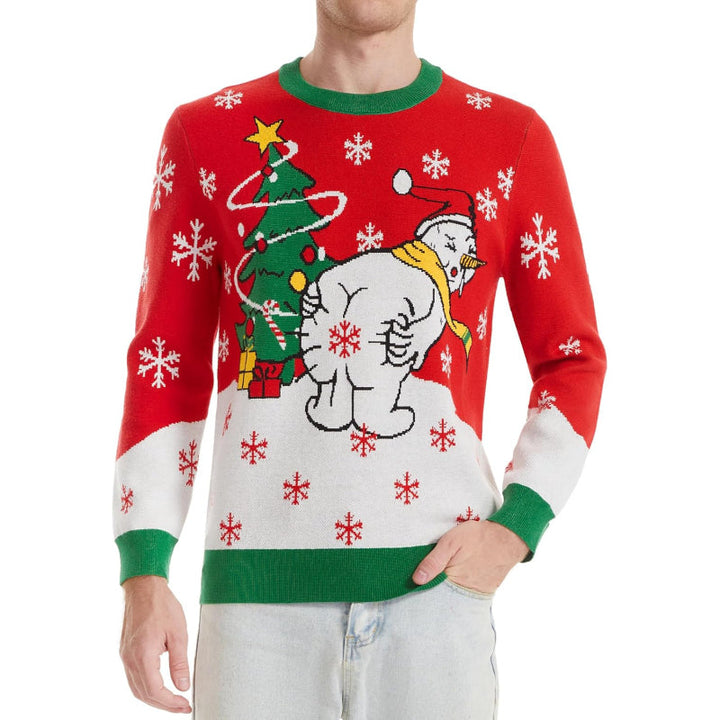 Whimsical and Funny Knitted Christmas Sweater