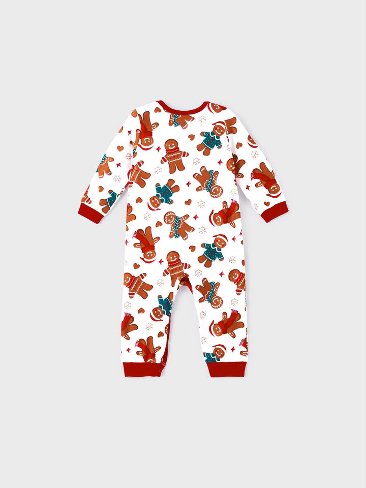 Gingerbread And Candy Cane Family Matching Pajama Set