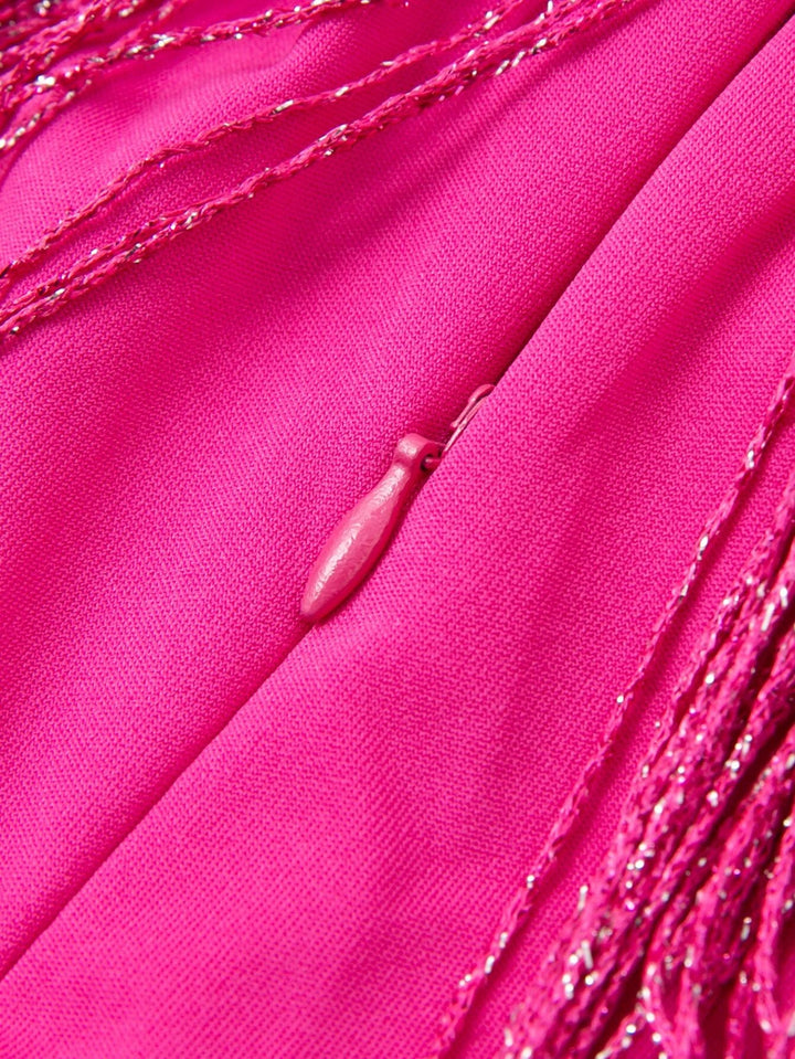 Barbie High Waist Plain Pattern Party Style Dress
