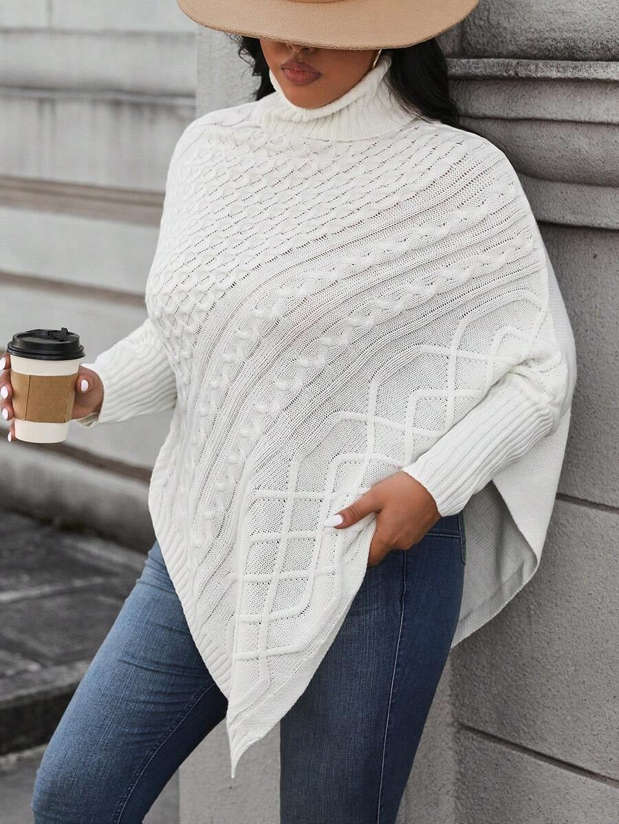 Irregular Hem Pullover Sweater With Hood