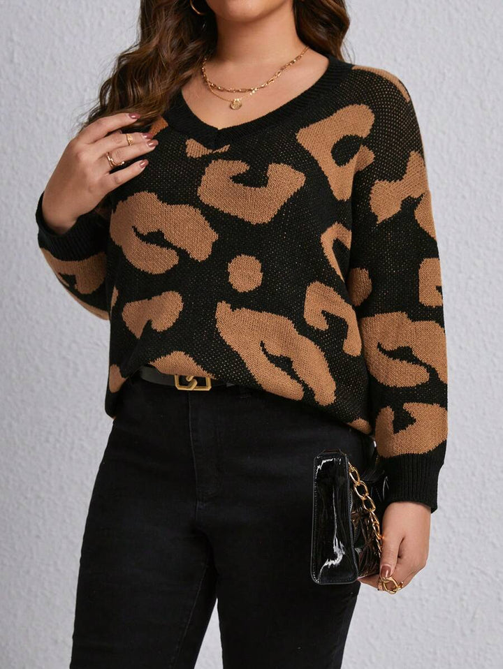 Leopard Pattern Pullovers Sweater
