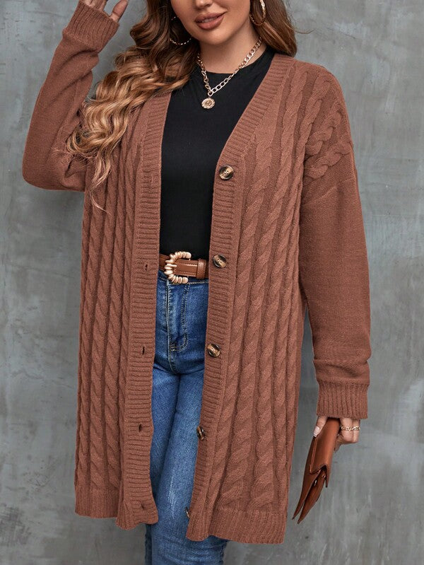 Long Sleeve Stretchable Cardigan