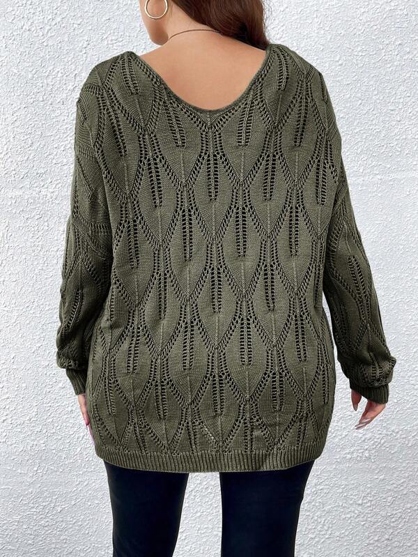 Loose Fit Design Sweater Pullover