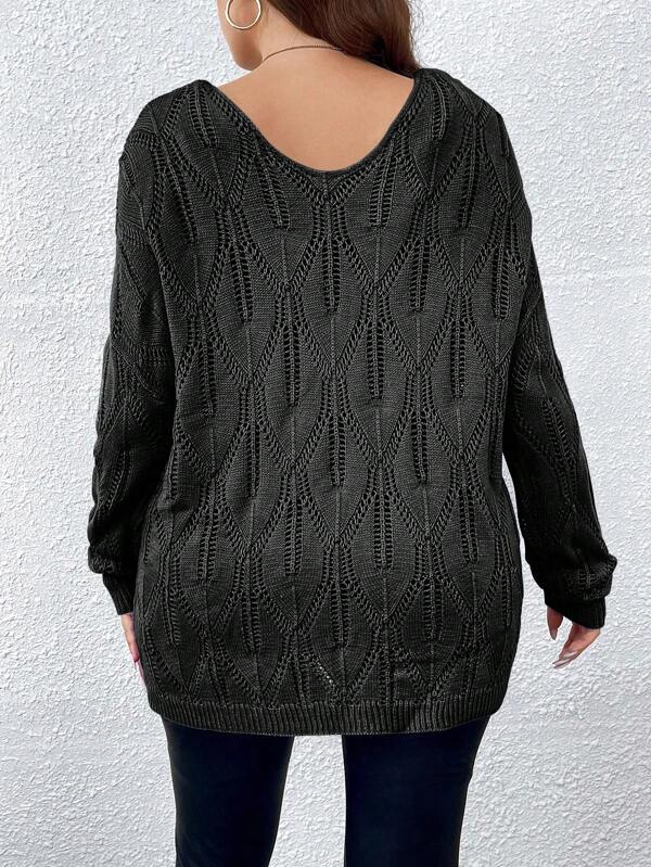 Loose Fit Design Sweater Pullover