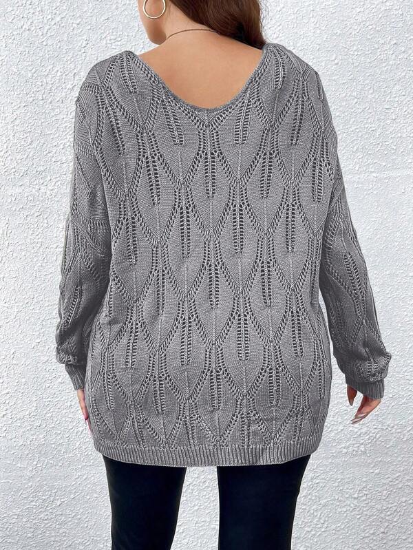 Loose Fit Design Sweater Pullover