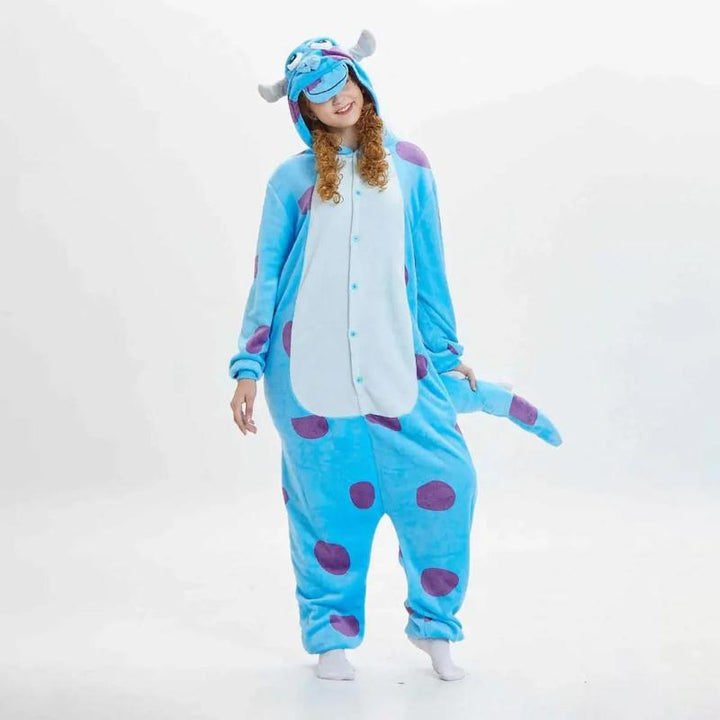 Monster Family Jumpsuits With Matching Plush Slippers