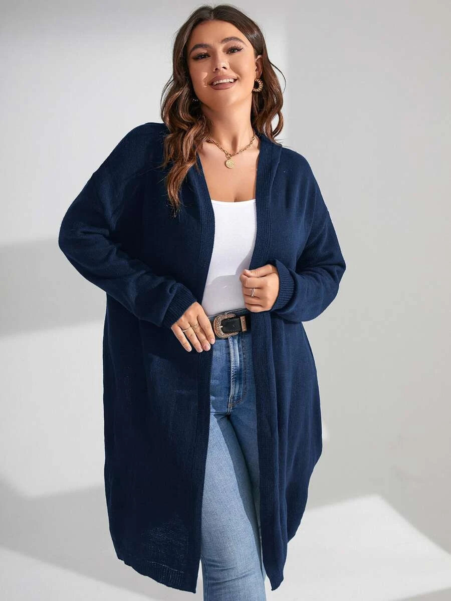 Open Front Hooded Cardigan