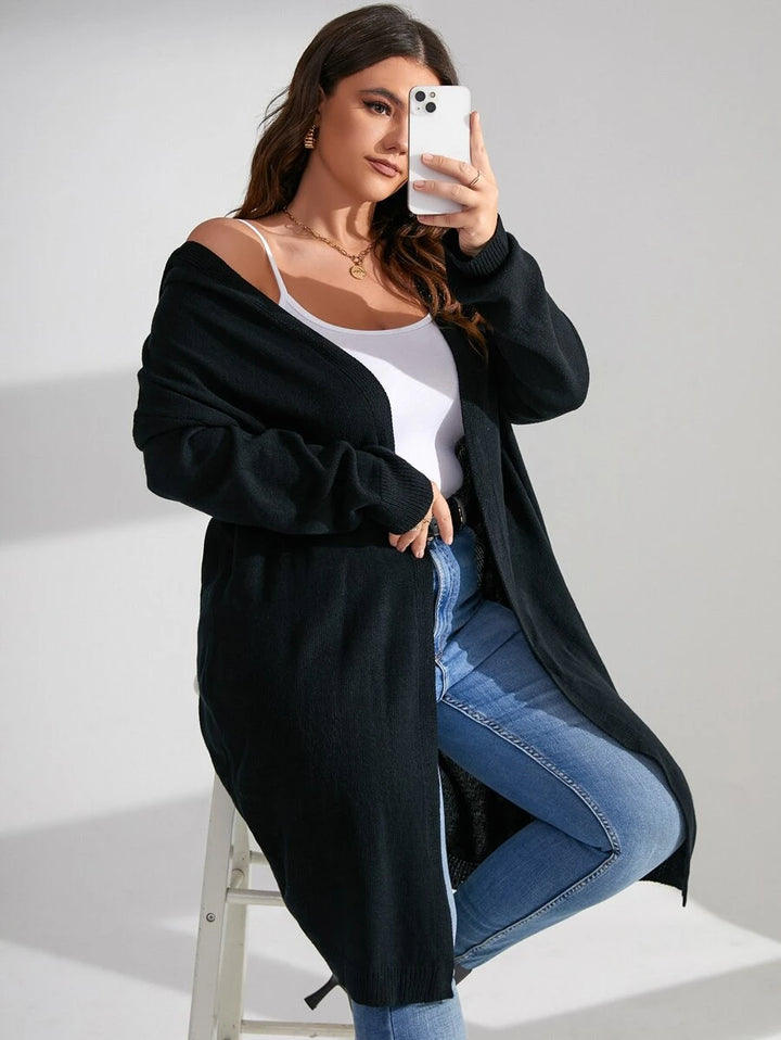 Open Front Hooded Cardigan