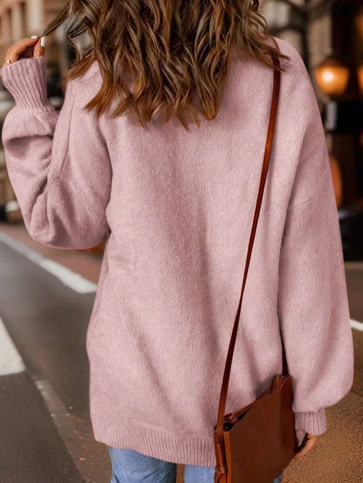 Patched Pocket Drop Shoulder Sweater