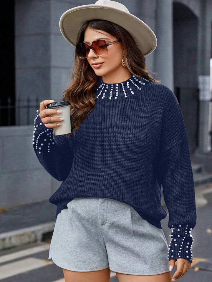 Pearls Beaded Elegant Sweater