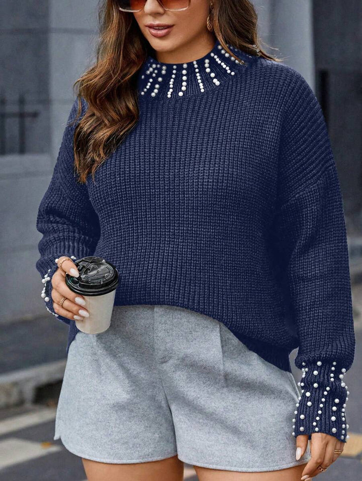 Pearls Beaded Elegant Sweater