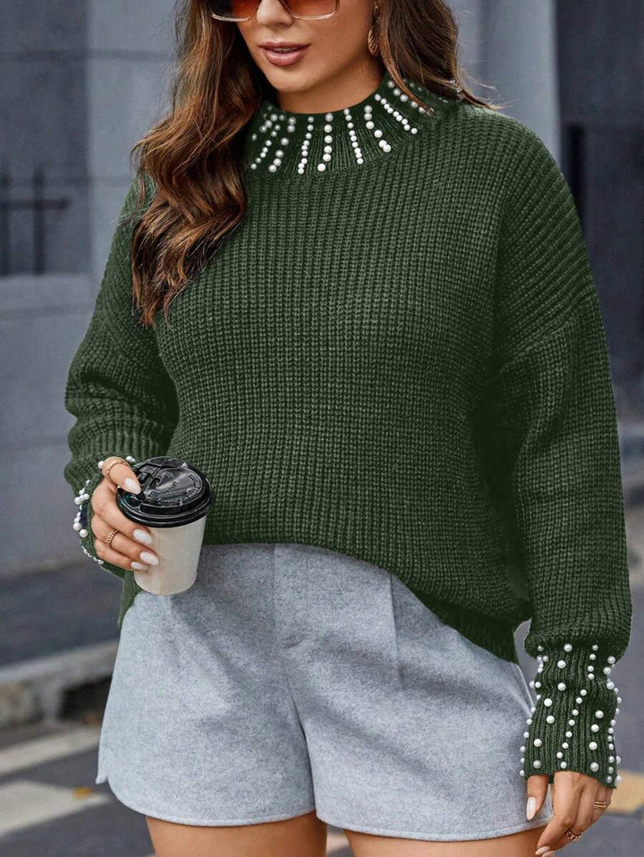 Pearls Beaded Elegant Sweater