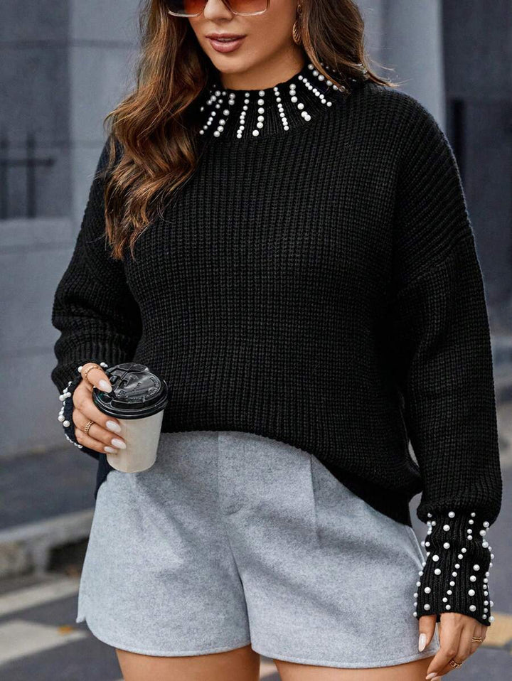 Pearls Beaded Elegant Sweater