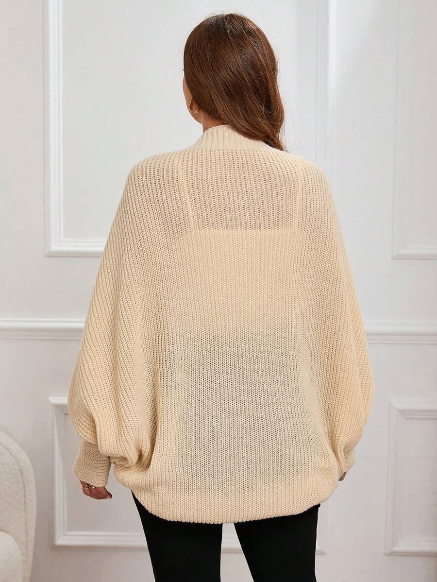 Plus Batwing Sleeve Open Front Cardigan