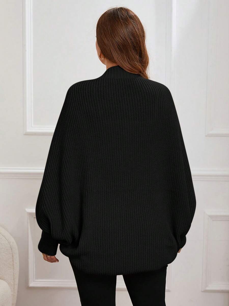 Plus Batwing Sleeve Open Front Cardigan