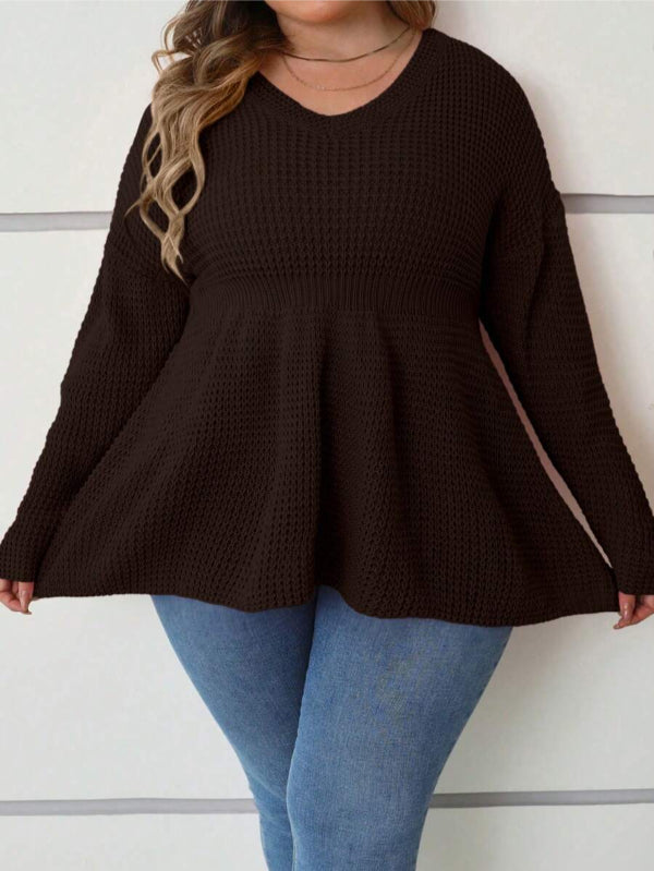 Plus Cinching Long Sleeve Sweater