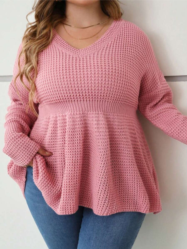 Plus Cinching Long Sleeve Sweater