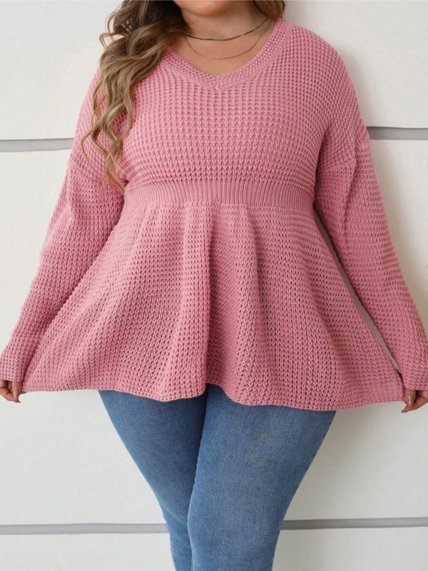 Plus Cinching Long Sleeve Sweater