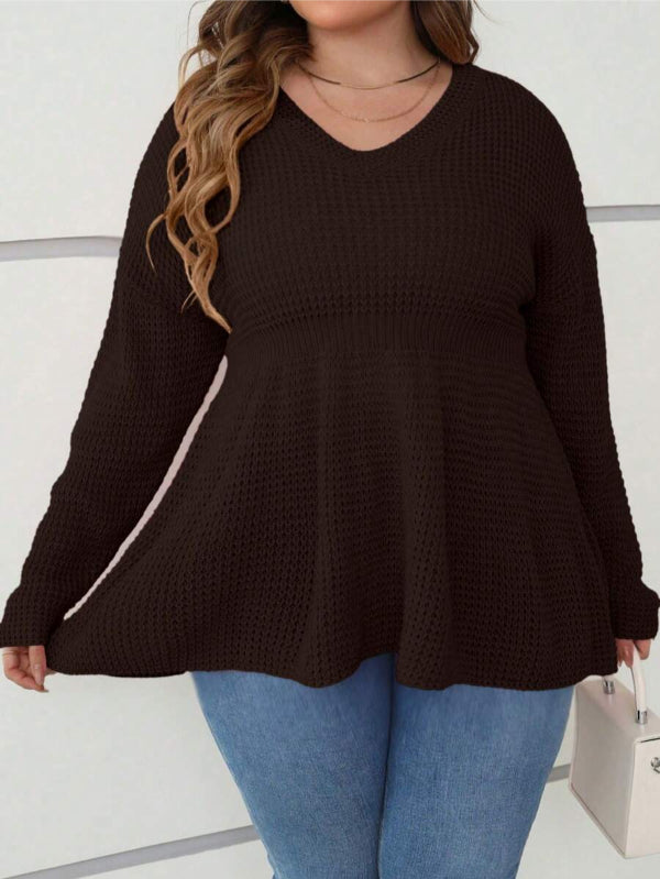 Plus Cinching Long Sleeve Sweater