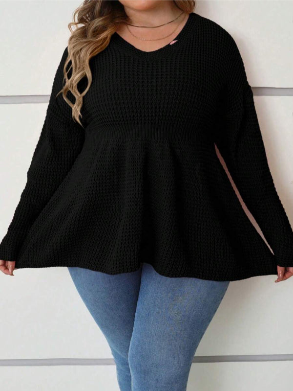 Plus Cinching Long Sleeve Sweater