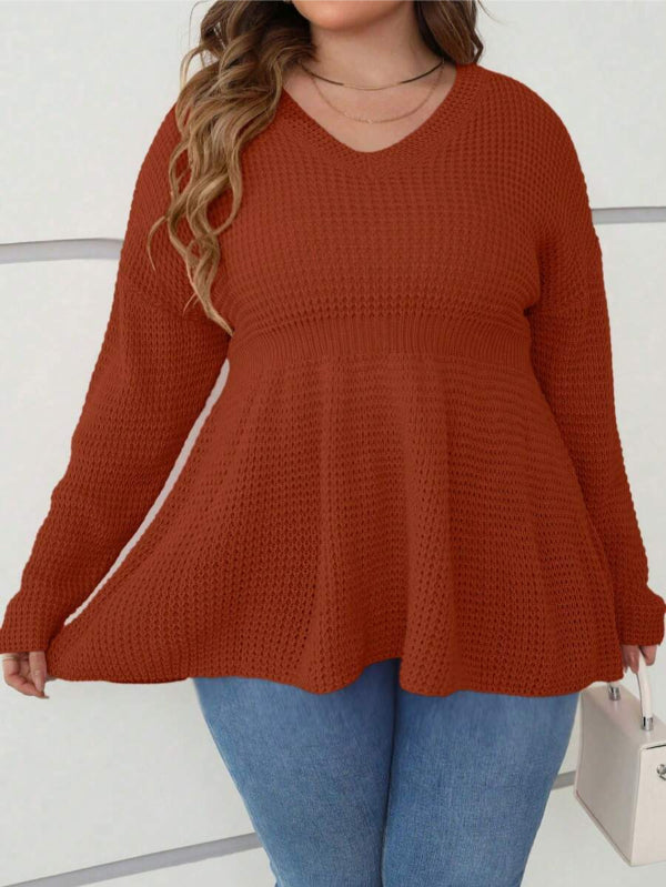 Plus Cinching Long Sleeve Sweater