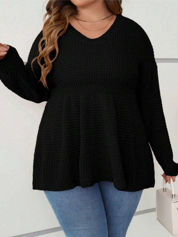 Plus Cinching Long Sleeve Sweater