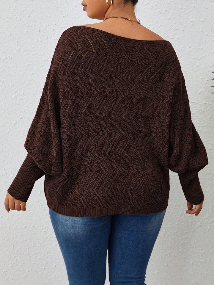 Plus Size Bat Sleeve Sweater