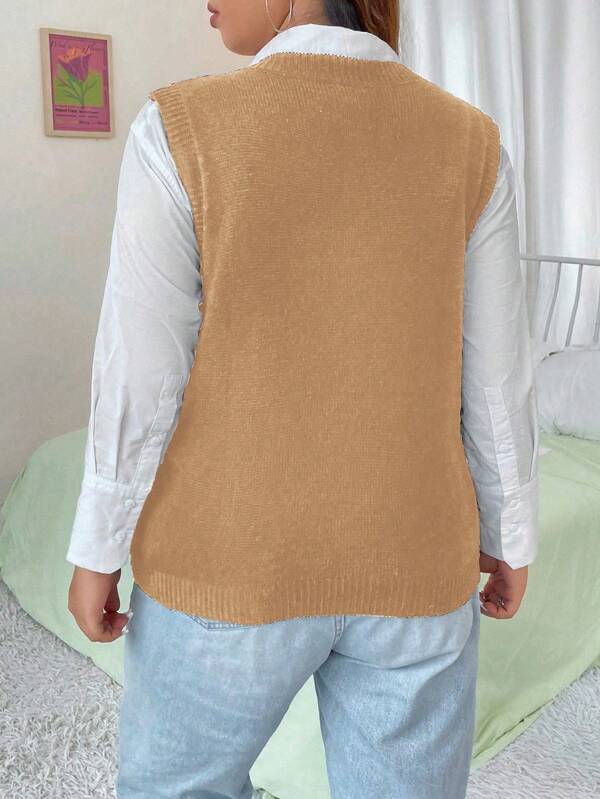 Loose Design Sweater Vest