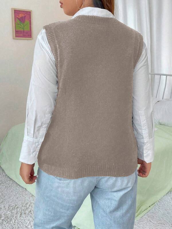 Loose Design Sweater Vest