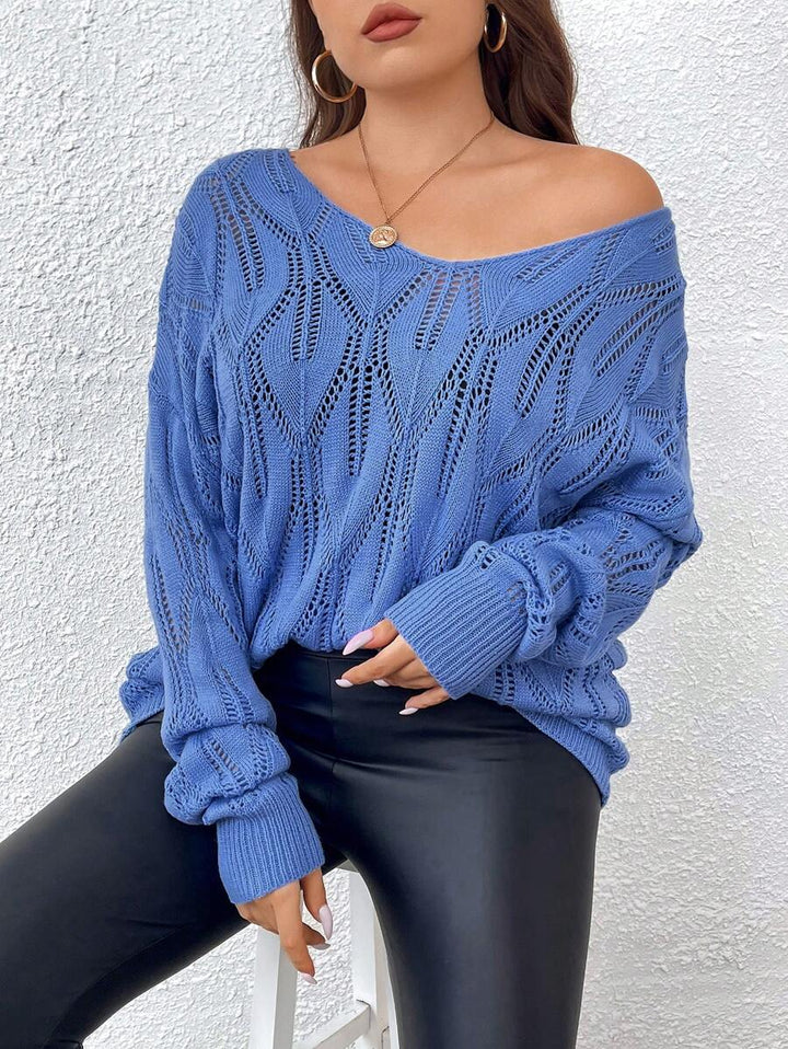 Pointelle Knit Regular Sweater