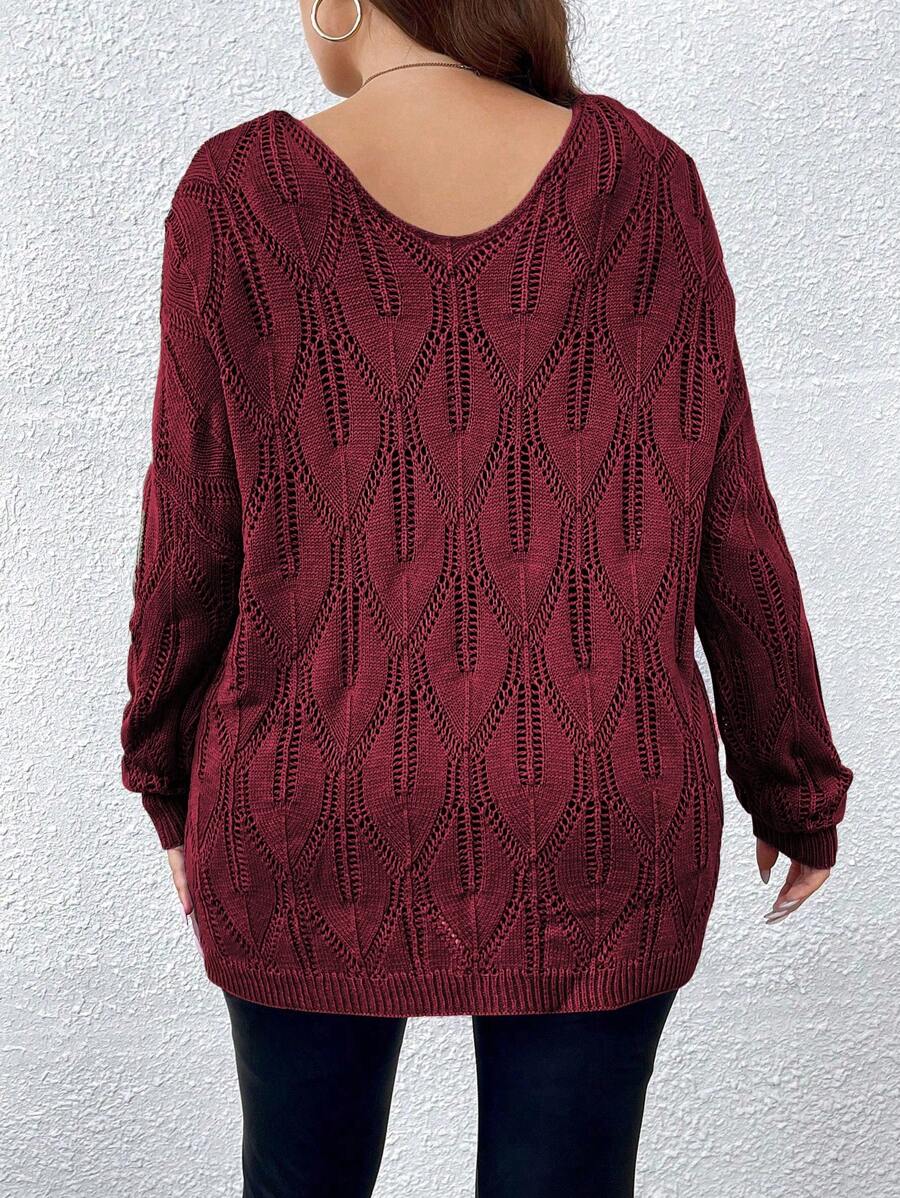 Pointelle Knit Regular Sweater