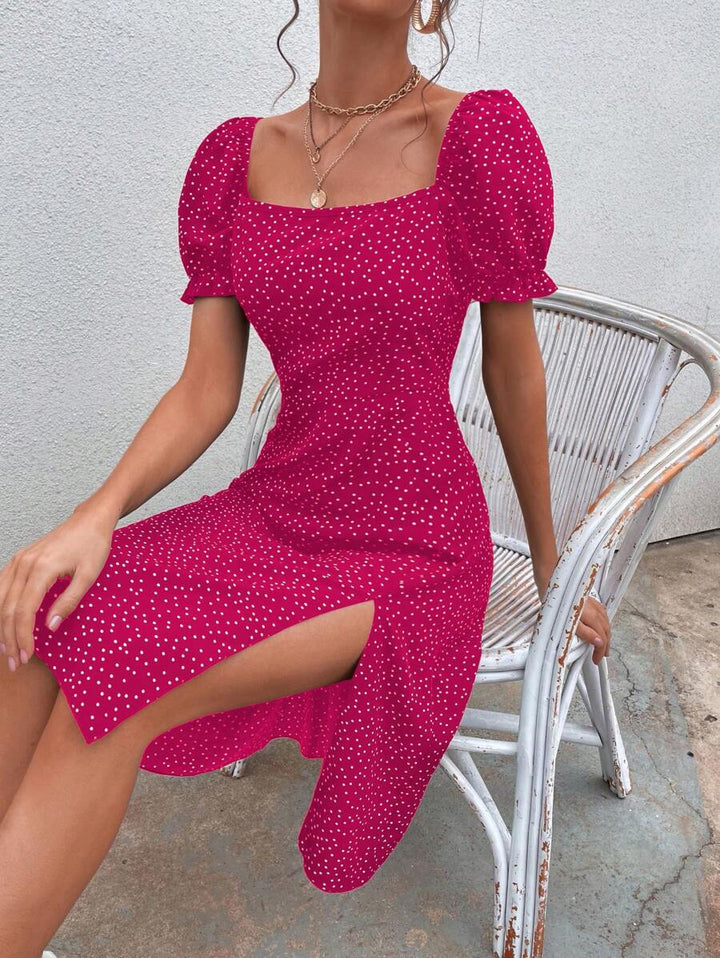 Barbie Polka Dot Printed Short Dress
