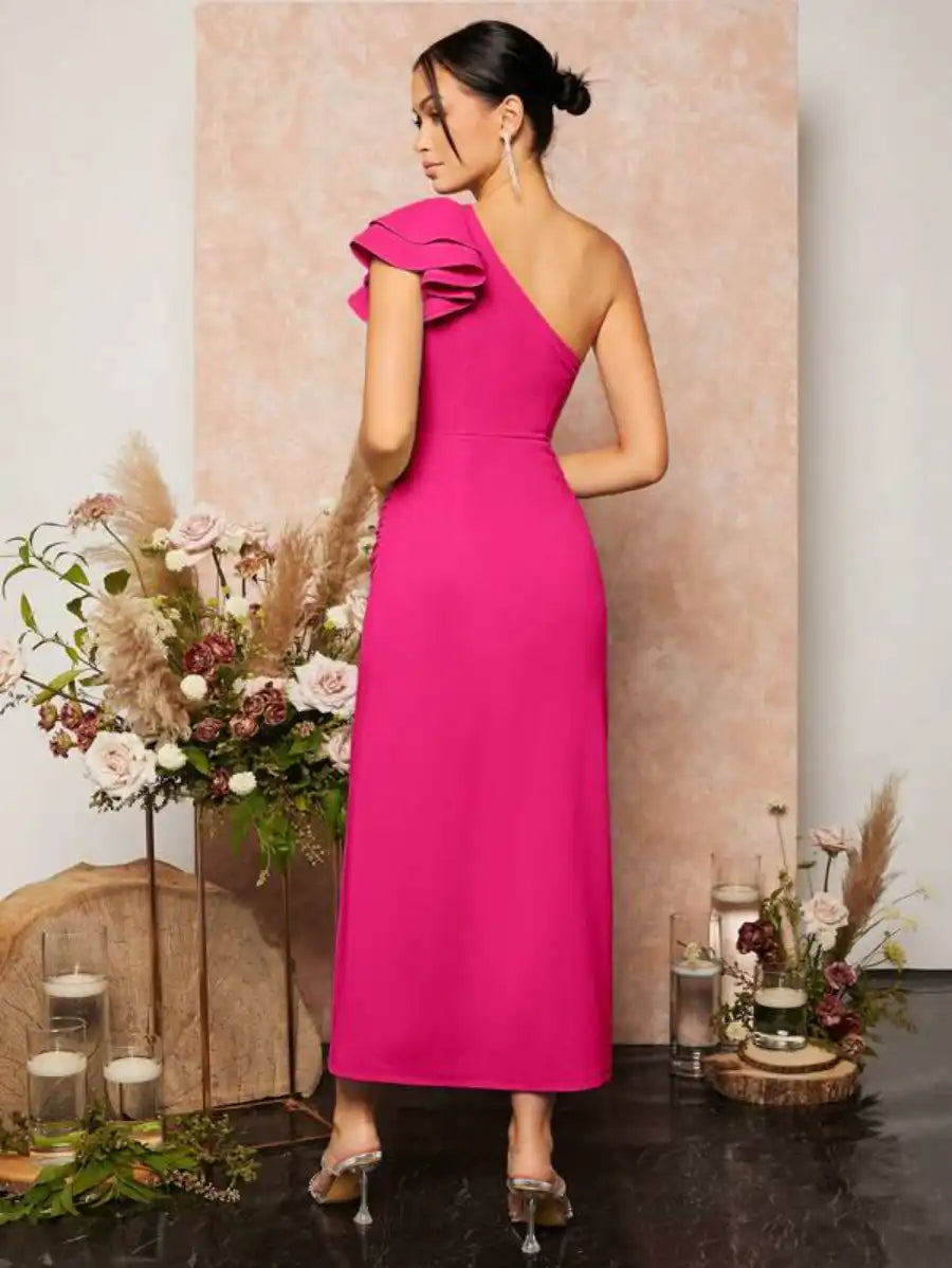 Barbie Ruched Split Design Dress