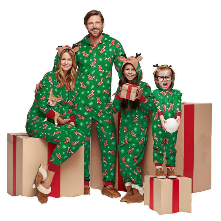 Christmas Funny Reindeer Matching Family Jumpsuit Set