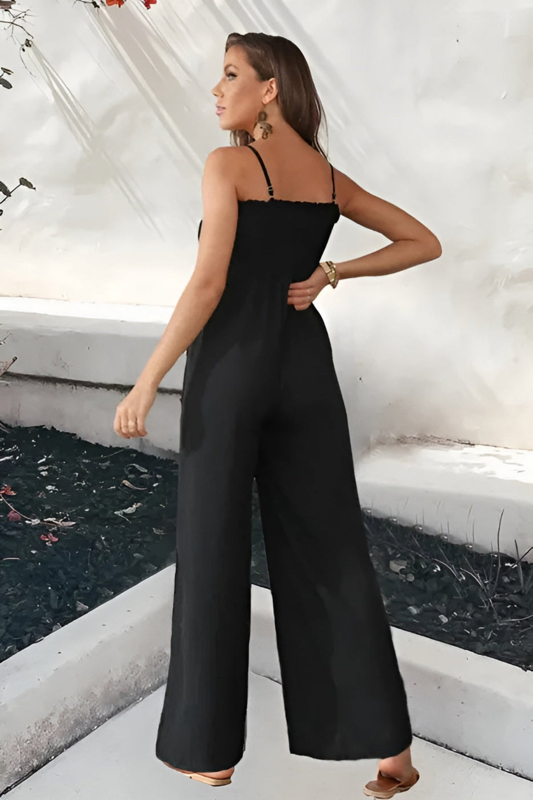 Spaghetti Strap Jumpsuit With Pockets