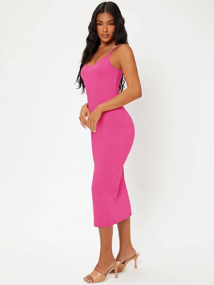 Robe ajustée de forme unie 