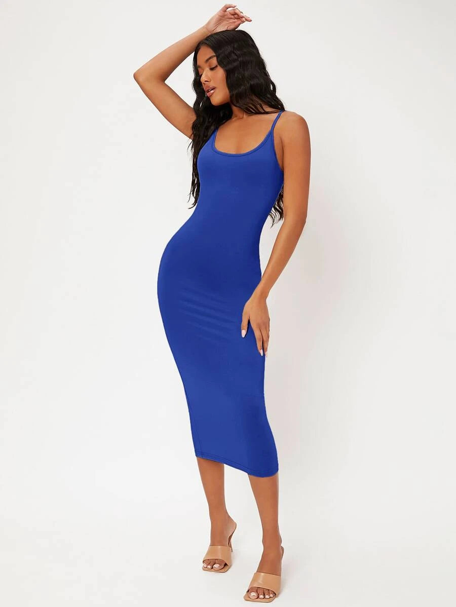 Barbie Solid Form Fitted Slip Dress