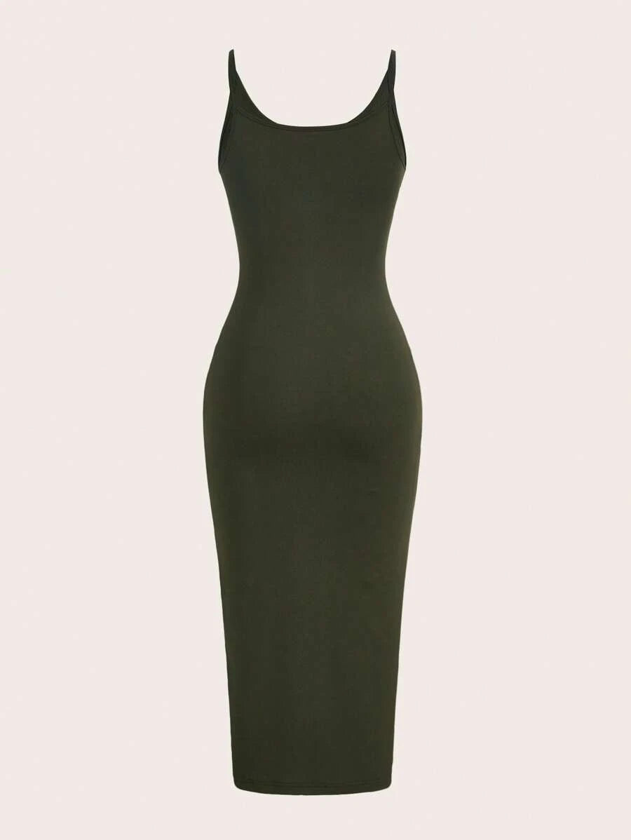 Barbie Solid Form Fitted Slip Dress