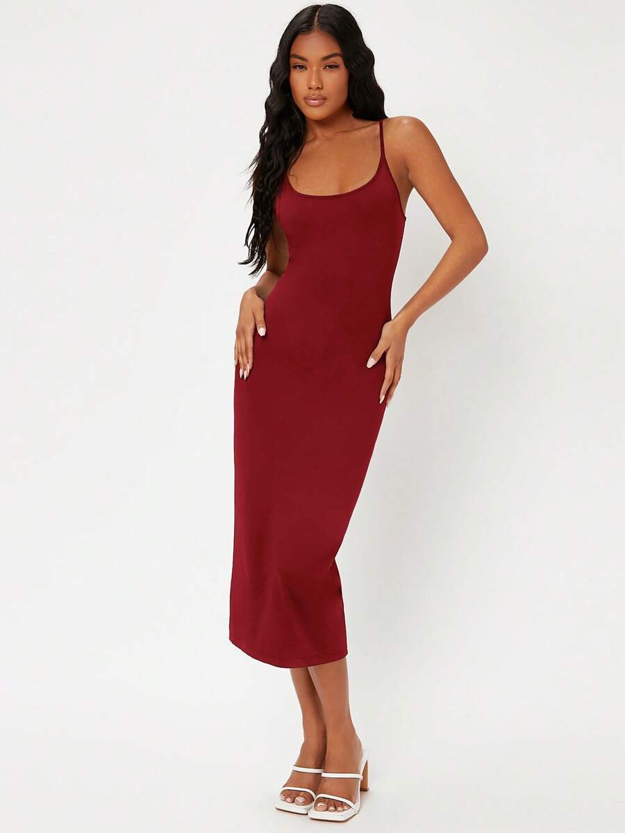 Barbie Solid Form Fitted Slip Dress