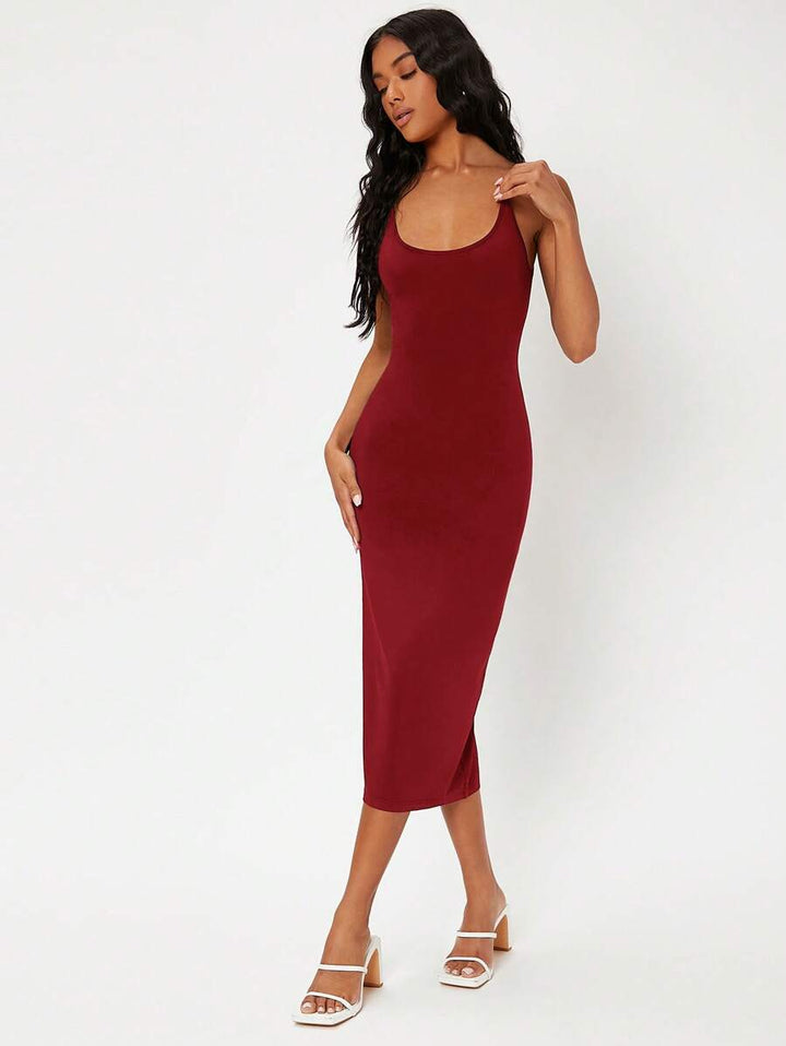 Robe nuisette ajustée de forme unie 