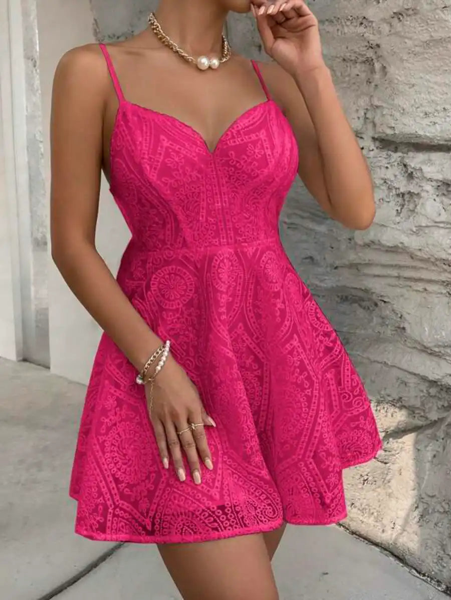 Barbie Solid Lace Cami Dress