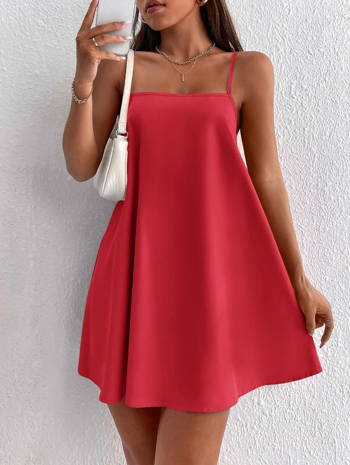 Barbie Solid Spaghetti Strap Cami Dress