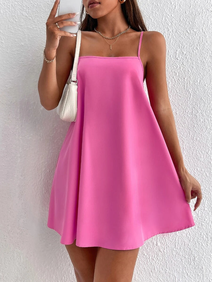 Barbie Solid Spaghetti Strap Cami Dress