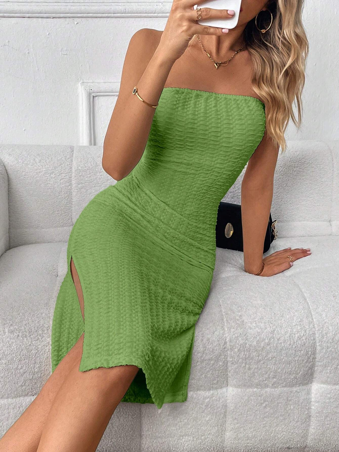 Barbie Split Tube Bodycon Dress